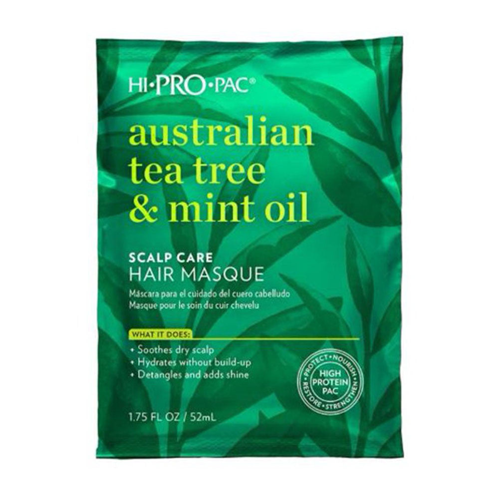 Hi Pro Pac Australian Tea Tree and Mint Oil Scalp Care Hair Masque, 1.75 Oz, 12 Pack